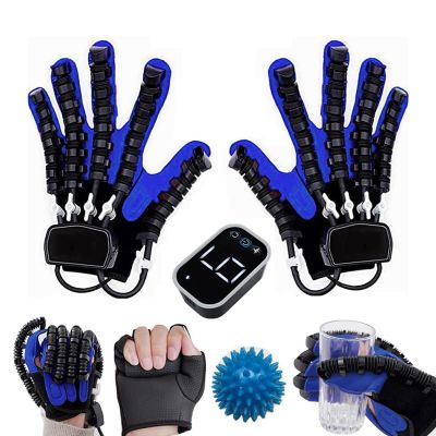 HZFAIGLL (Left+Right) Robot Rehabilitation Gloves, Finger and Hand Function Recovery Equipment, Hand Exerciser for Finger Paralysis, Hand Strengthening Device