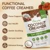 Veltracha Mushroom Coffee Creamer, Superfood Coconut Creamer Powder with 6 Adaptogenic Mushrooms - Reishi, Turkey Tail, Lions Mane, Non-Dairy Coffee Powdered Creamer for Energy & Focus & Digestion, 30 Servings (Large, Coconut) view 3