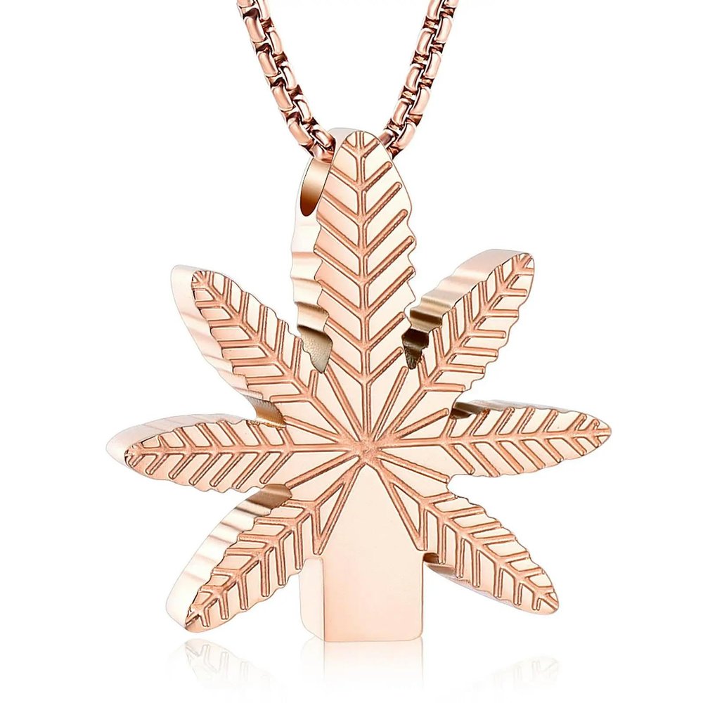 BIAIHQIE Cremation Necklace for Ashes Memorial Urn Keepsake Cremation Predant Necklace for Women-Rose Gold