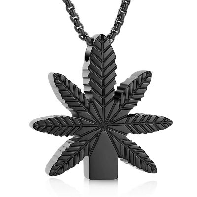 BIAIHQIE Cremation Necklace for Ashes Memorial Urn Keepsake Cremation Predant Necklace for Women-Black