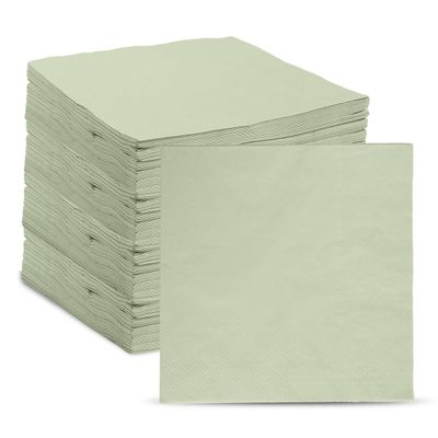 200 Pcs Sage Green Guest Napkin Paper Disposable Sage Green Hand Towels Beverage Napkin Paper for Bathroom Wedding Birthday Baby Shower Dinner