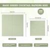 200 Pcs Sage Green Guest Napkin Paper Disposable Sage Green Hand Towels Beverage Napkin Paper for Bathroom Wedding Birthday Baby Shower Dinner view 2