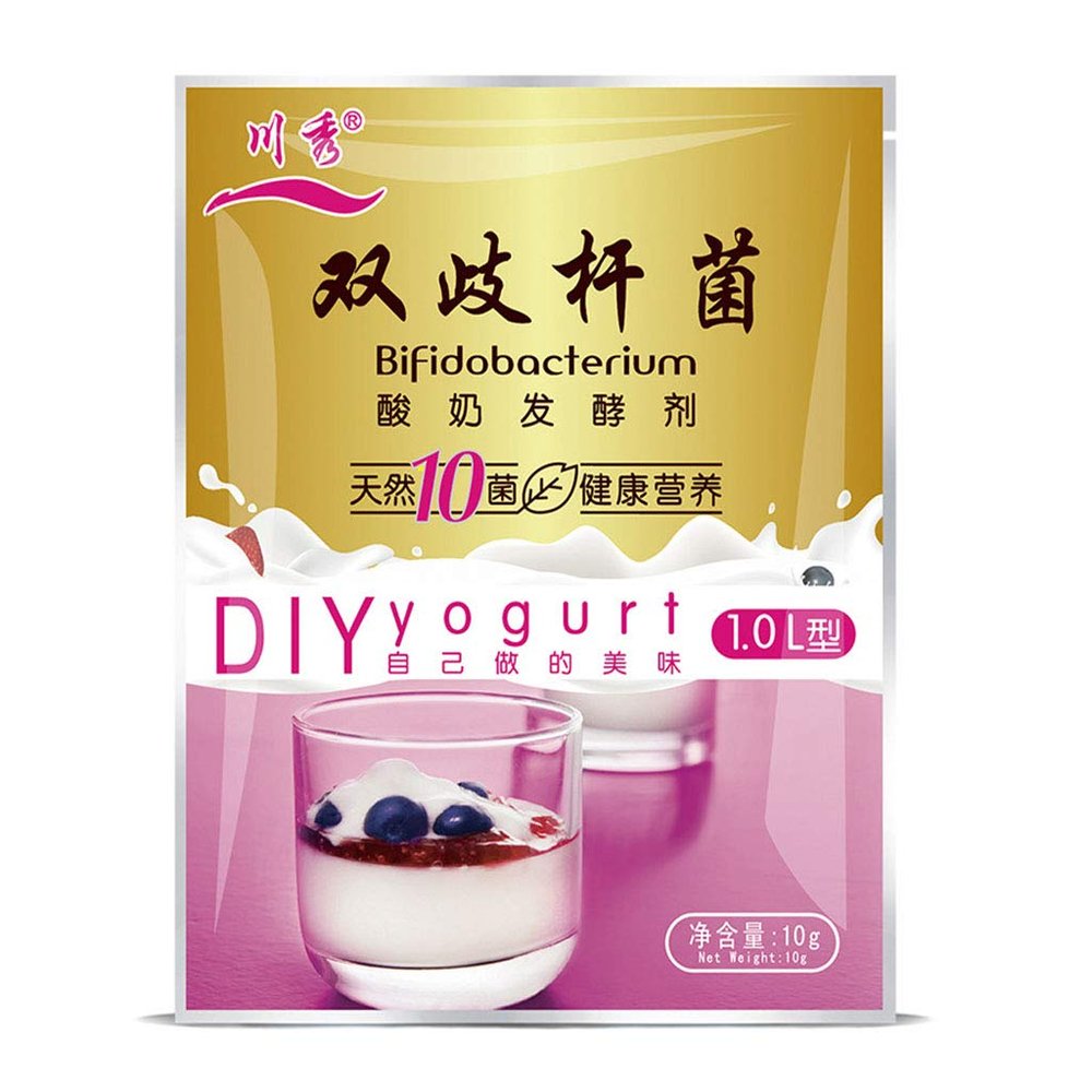 SZYDD Probiotic Yogurt Starter Bifidobacterium Yogurt Starter Culture 1 Box Containing 10 Each 1 Grams Packets 0.35 Onces Sichuan Xiu Fermentation Agent Bifidobacterium Fermentation Bacteria