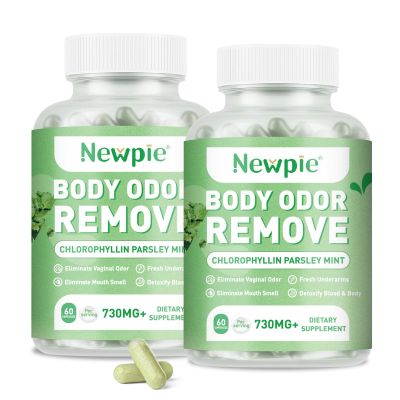SUWENY Body Deodorizing Supplement,Chlorophyll Capsules for Men & Women,Natural Internal Odor Control Pills for Skin, Breath, and Gut Health, with Gluten-Free Complex,60 Capsules