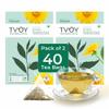 Dandelion Leaf & Root Green Tea bags, Premium Dandelion Green Tea Bags with Milk Thistle, 40 Biodegrable Loose Leaf Pyramid Tea Bags, Caffeine-Free, Individually Wrapped Tea Bags, Gluten Free view 1