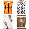 Hikio 120 Pcs Football Sports Party Favor Bags Football Soccer Basketball Baseball Rugby Gift Plastic Bags with Handles for Sport Theme Birthday Party Supplies Decoration view 1