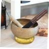 Alipis 3pcs Sound Bowl Cushions with Mallet Portable and Lightweight Meditation Singing Bowl Pads for Yoga Healing Mindfulness Random Colors view 4