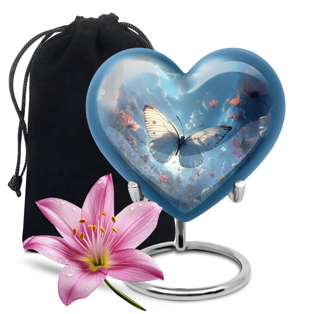 Butterfly Memorial Urn for Human Ashes Adult Female & Male - Large Cremation Urns for Adult Ashes - FuneralDecorative Ashes - 10 Inch