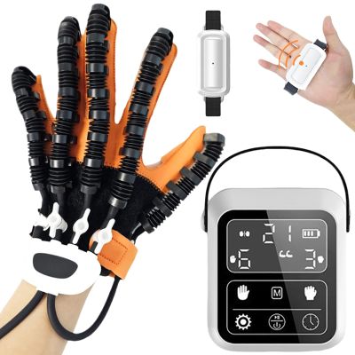 FXNFXLA Rehabilitation Robot Gloves, Hand Stroke Recovery Equipment with 4 Workout Modes and 9-Level Strength Adjustment, Rechargeable Convenient Finger Trainer