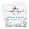Custom We're Engaged Napkins Pack 15pcs, Engagement Napkin for Party, Engaged Party Decoration, Beverage Cocktail Luncheon Dinner Luxury, Disposable, Flower, BLue for Bride Bridal Mrs 1 view 1