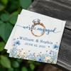 Custom We're Engaged Napkins Pack 15pcs, Engagement Napkin for Party, Engaged Party Decoration, Beverage Cocktail Luncheon Dinner Luxury, Disposable, Flower, BLue for Bride Bridal Mrs 1 view 4