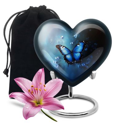 Butterfly Cremation Urn for Human Ashes - Large Urns for Adult Male & Female Ashes - Decorative Memorial Ashes - 10 inch