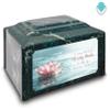 GetUrns Devotion Diamond Adult Cremation Urn for Human Ashes (Emerald, Large, Lotus) view 2