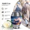 KARYLIZ Airplane Mini Urns for Ashes - Adult Human Ash Women - Large Cremation Urns - Funeral for Ashes Female Male - Blue Urn - Cloud Urn (Combo 10 Inch & 3 Inch, Set of 5) view 3