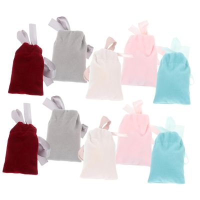 BCOATH 10pcs Stylish Drawstring Storage Pouches Versatile Wrapping Bags for Parties Weddings and Special Occasions Cloth Retractable Design Colors