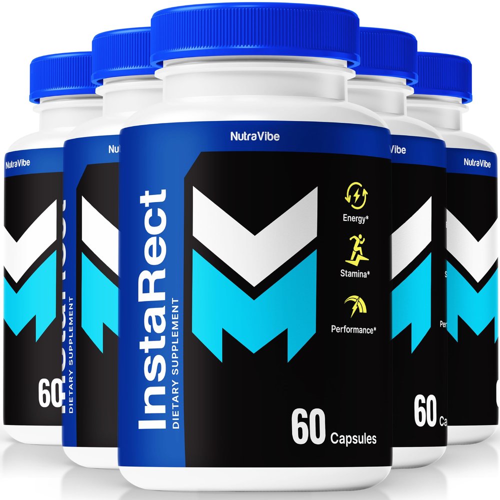 (5 Pack) InstaRect Pills for Men, Official Insta Rect Male, All-Natural Blend to Support Performance, Stamina, and Unstoppable Energy, Premium Easy-To-Swallow Formula, Pastillas Review (300 Capsules)