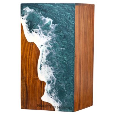 Way To Wood Wooden Urn for Human Ashes Adult Male/Female Premium Memorial Urns for Adults Durable Cremation Urn Box for Ashes, Suitable for Burial or Home Display (XX-Small (20Cu/in))
