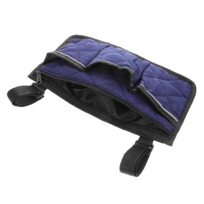 BEBEMOKO Wheelchair Storage Bag Side Organizer Large Capacity Navy