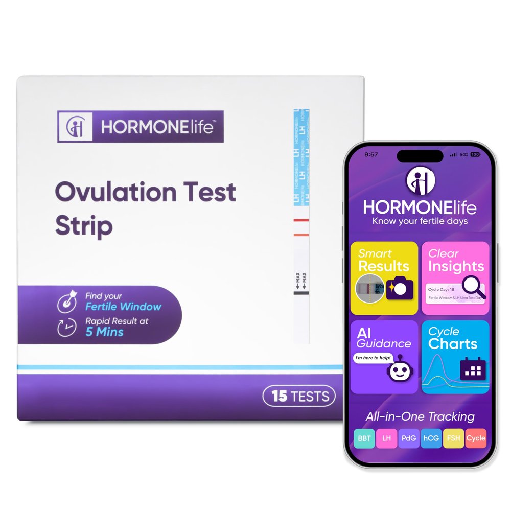 Ovulation Test Strips LH Test for Ovulation Detection, Easy-to-Use Home Ovulation Tracking(LH Test Strips 15 Count)