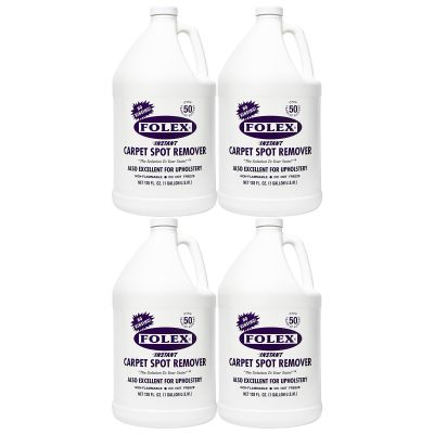 FOLEX 128 oz Instant Carpet Spot Remover Carpet Cleaner Gallon Refill - Removes Pet Accidents, Grease, Red Wine and More - 4 Pack