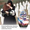YATHABI Butterfly Burial Urns for Adult Ashes Mom - Funeral Small Urns for Adult Human Ashes Dad - 1 Large, 1 Small view 3