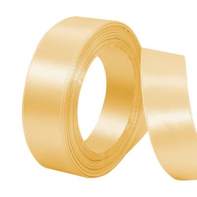 1 inch Solid Color Satin Ribbon Roll 50 Yards for Gift Floral Wrapping Bouquet Wedding Party Birthday Decorations and More Beige