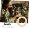 Angoily 12 Pack DIY Flower Wreath Frames Wooden Craft Wreath Form Stand Circular Holes Perfect for New Year's Christmas Decorations view 3