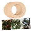 Angoily 12 Pack DIY Flower Wreath Frames Wooden Craft Wreath Form Stand Circular Holes Perfect for New Year's Christmas Decorations view 4