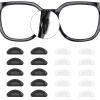 20 Pairs Eyeglass Nose Pads Stick On Silicone Anti-Slip for Glasses Sunglasses Thin Nose Pads Eyeglasses, Adhesive Nose Pad for Eyeglass, Anti Slip Eyeglass Nose Pads (10Clear+10Black) view 1