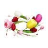 EPIGEIST Flower Candle Wreath Artificial Flowers Romantic Decoration for Valentine Day Mother Day and Wedding Table Centerpiece and Powder Design view 1