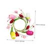 EPIGEIST Flower Candle Wreath Artificial Flowers Romantic Decoration for Valentine Day Mother Day and Wedding Table Centerpiece and Powder Design view 2