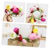 EPIGEIST Flower Candle Wreath Artificial Flowers Romantic Decoration for Valentine Day Mother Day and Wedding Table Centerpiece and Powder Design view 3