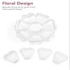 MOLN HYMY Large Weekly Pill Box 7 Day, Cute Pill Case Organizer 1 time a Day, Floral Pill Container Once Daily, Pretty Medicine Dispenser for Vitamin/Fish Oil/Medication/Supplements (Clear White) view 2