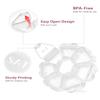 MOLN HYMY Large Weekly Pill Box 7 Day, Cute Pill Case Organizer 1 time a Day, Floral Pill Container Once Daily, Pretty Medicine Dispenser for Vitamin/Fish Oil/Medication/Supplements (Clear White) view 3