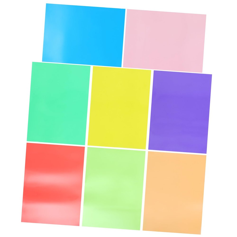 DOITOOL 9 Sheets Multi- Cellophane Wraps Iridescent Craft Wrapping Paper Roll Pvc Diy Wrapping Material