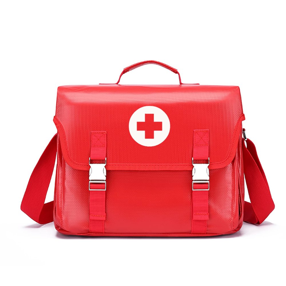 RASRGTRQ First Responder EMT Trauma Bag Empty,First Aid Bag with Handle and Shoulder Strap for Emergency at Home, Office, Car, Outdoors, Boat, Camping, Hiking(Red)