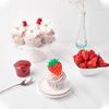 Rsstarxi 60 Pack Edible Strawberry Cupcake Toppers Rice Paper Red Strawberry with Flower Cupcake Picks for Baby Shower Kids Birthday Party Cake Decorations Supplies view 3