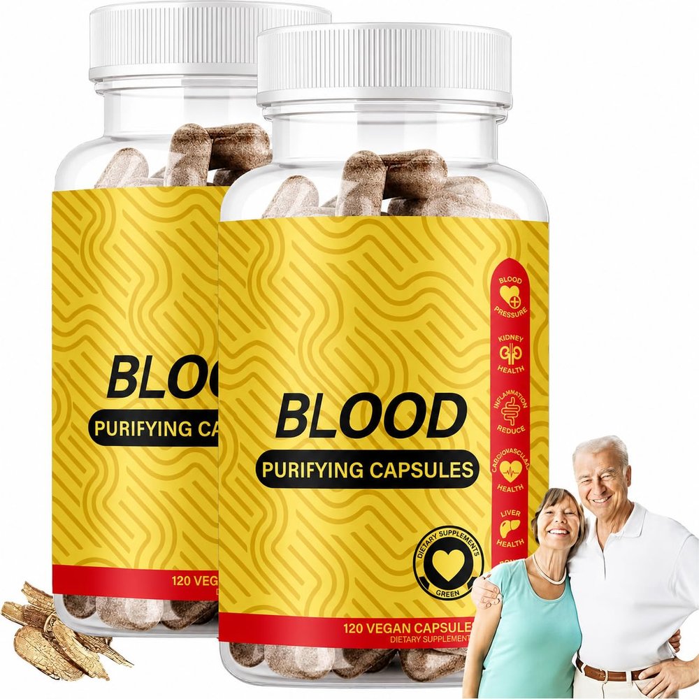 TAFUTY Blood Purifying Capsules, GMO-Free, Gluten Free, Vegan 450 mg (2)