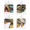Bass Fish Wearing Camo Ball Cap Tissue Box Cover Square Pu Leather Waterproof Tissue Box Holder for Car Bathroom Bedroom Office Tabletop Decor view 3