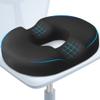 BlissTrends Donut Pillow Seat Cushion, Donut Chair Cushions for Postpartum Pregnancy & Hemorrhoids, Tailbone Pain Relief Cushion, Memory Foam Lifting Cushions for Office & home Chairs (Black, X-Large) view 1