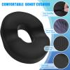 BlissTrends Donut Pillow Seat Cushion, Donut Chair Cushions for Postpartum Pregnancy & Hemorrhoids, Tailbone Pain Relief Cushion, Memory Foam Lifting Cushions for Office & home Chairs (Black, X-Large) view 3