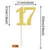 Rsstarxi 36 Pack Number 17 Cupcake Toppers Gold Glitter Cheers to 17 Years Birthday Cupcake Picks Decoration for Happy 17th Birthday Wedding Anniversary Party Cake Decorations view 2