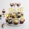 Rsstarxi 36 Pack Number 17 Cupcake Toppers Gold Glitter Cheers to 17 Years Birthday Cupcake Picks Decoration for Happy 17th Birthday Wedding Anniversary Party Cake Decorations view 4