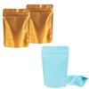 100 Mylar Bags - 4x6 Inches, Resealable Foil Pouch Bags - Gold + 100 Mylar Bags - 4x6 Inches, Resealable Foil Pouch Bags - Blue view 1