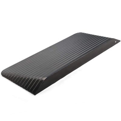 MOMOBC 3" Rise Solid Rubber Power Wheelchair Threshold Ramp Doorway (3" Rise, 1 Pack-Black)