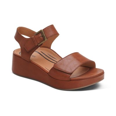 Aetrex Ariel Women's Orthopedic Platform Wedge Sandals, Arch Support Wedges