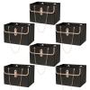 baotongle 6pcs Flower Paper Gift Box Bouquet Storage Bucket Handbag with Metal Chain Flower Boxes for Arrangements Wedding Valentine's Mother's Day Birthday Bridal Shower Black view 1