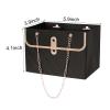 baotongle 6pcs Flower Paper Gift Box Bouquet Storage Bucket Handbag with Metal Chain Flower Boxes for Arrangements Wedding Valentine's Mother's Day Birthday Bridal Shower Black view 4
