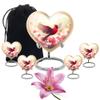 Cardinal Heart Rose Pink Mini Keepsake Urn for Female Women 8 Inch 3 Inch view 1