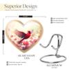 Cardinal Heart Rose Pink Mini Keepsake Urn for Female Women 8 Inch 3 Inch view 3